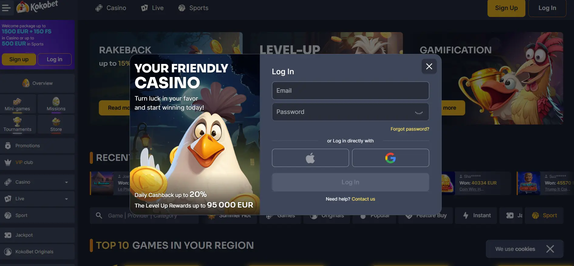 Kokobet Casino – Speel slots en live casino met echt geld image 2